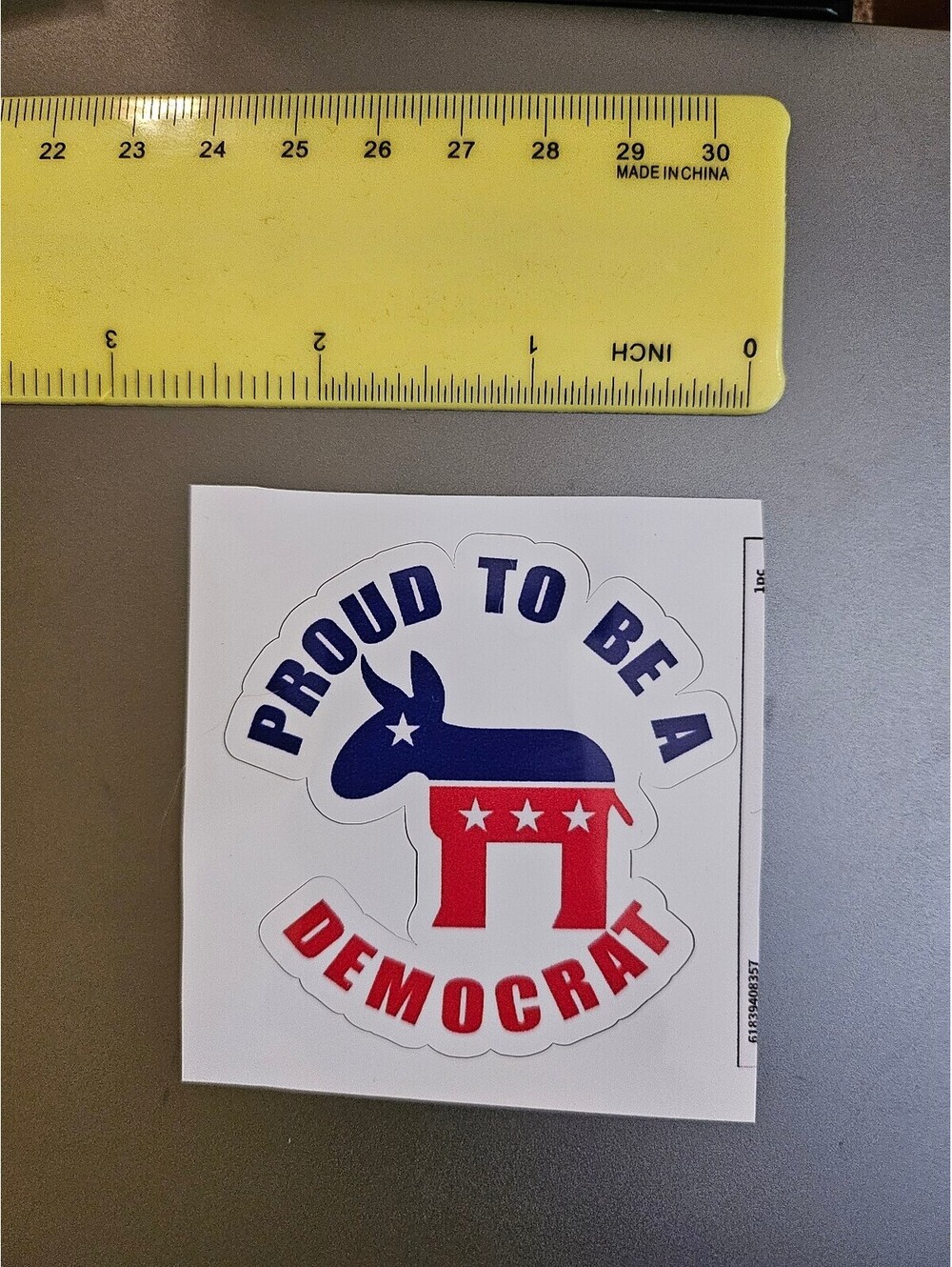 Proud to be a Democrat - vinyl Sticker - for laptop/bottle/etc - NEW